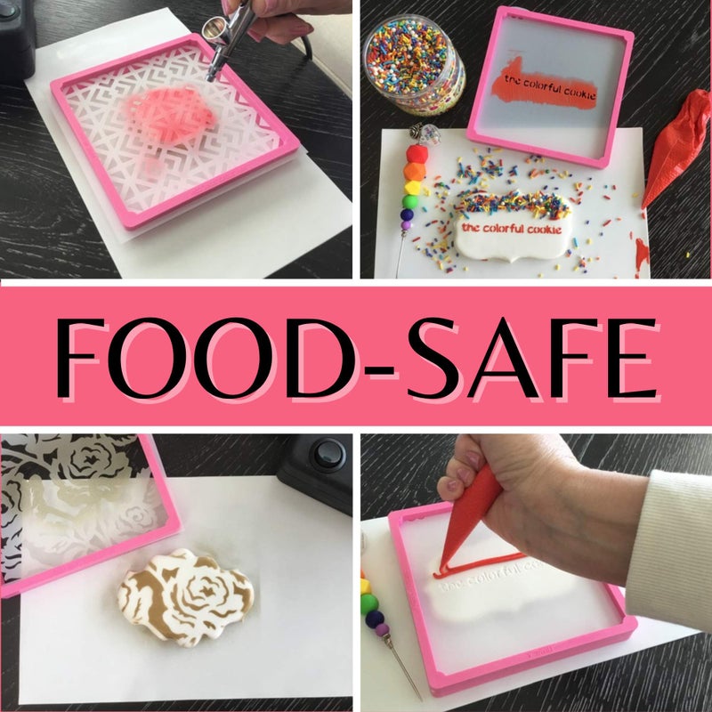 Grafix Food Safe Craft Plastic Film â€“ Reusable .0075â€ Thick Translucent Film, Perfect for Sugar Craft Stencils, Cookie and Cake Decorating, Chocolate Work, and More, Frosted, 12 x 12â€, Pack of 25 - Image 3